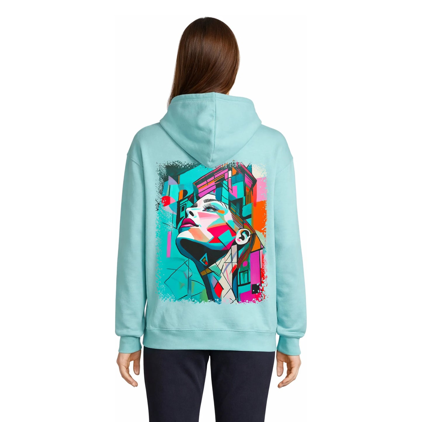 Chromatic Reverie Women's Hoodie Bleu Piscine — Condor