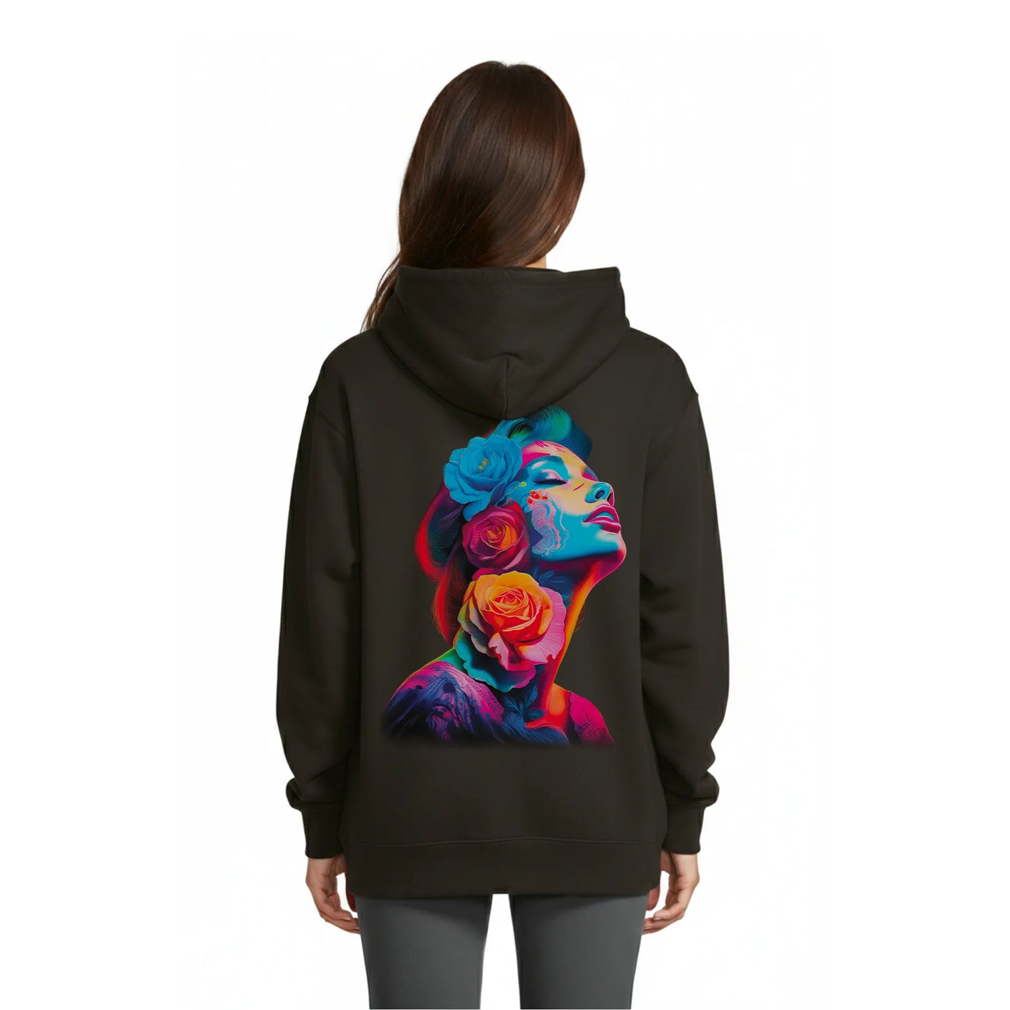 Floral Reverie Women's Hoodie Noir — Condor