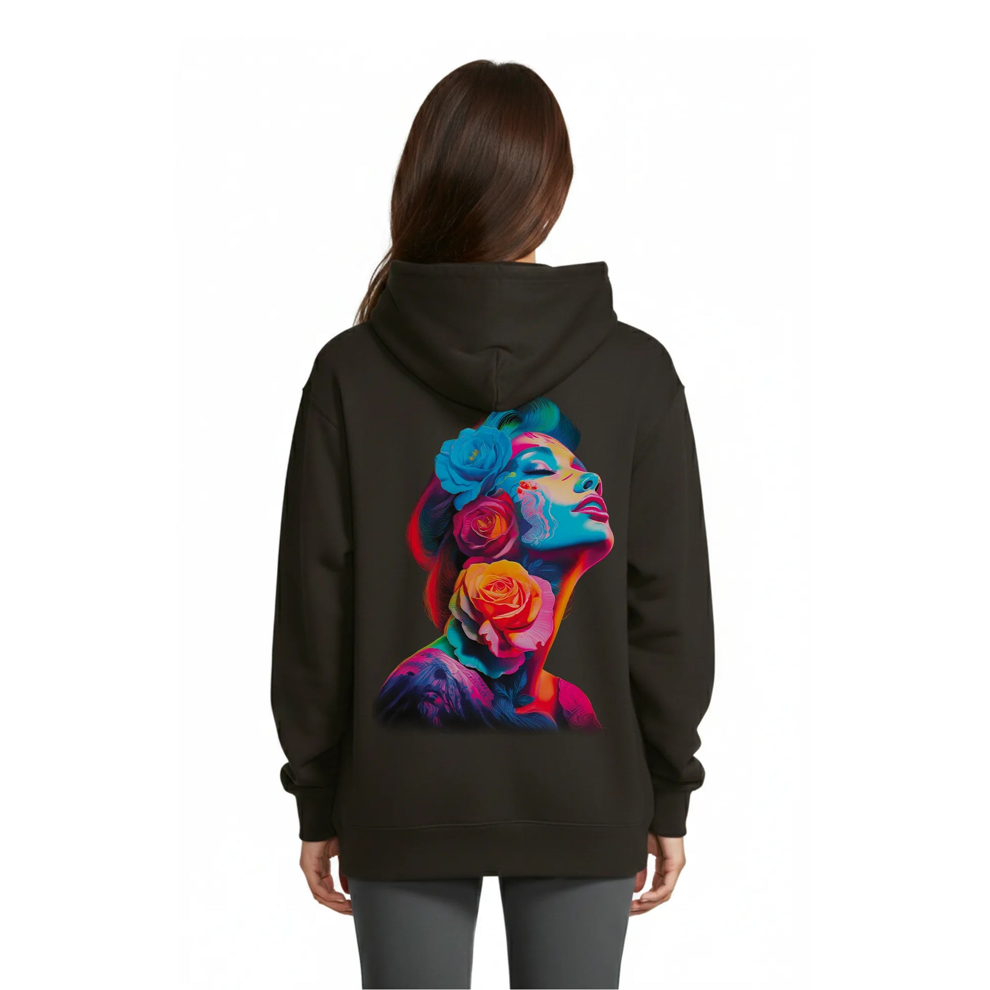 Floral Reverie Women's Hoodie Noir — Condor