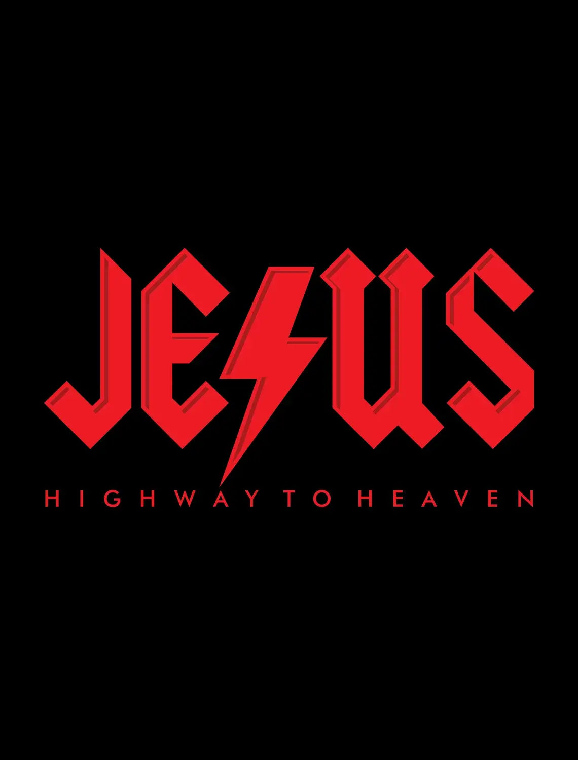 Men's Graphic T-Shirt Jesus Highway To Heaven - Religious Limited Edition Short Sleeve Tee-Shirt Vintage Birthday Gift Novelty