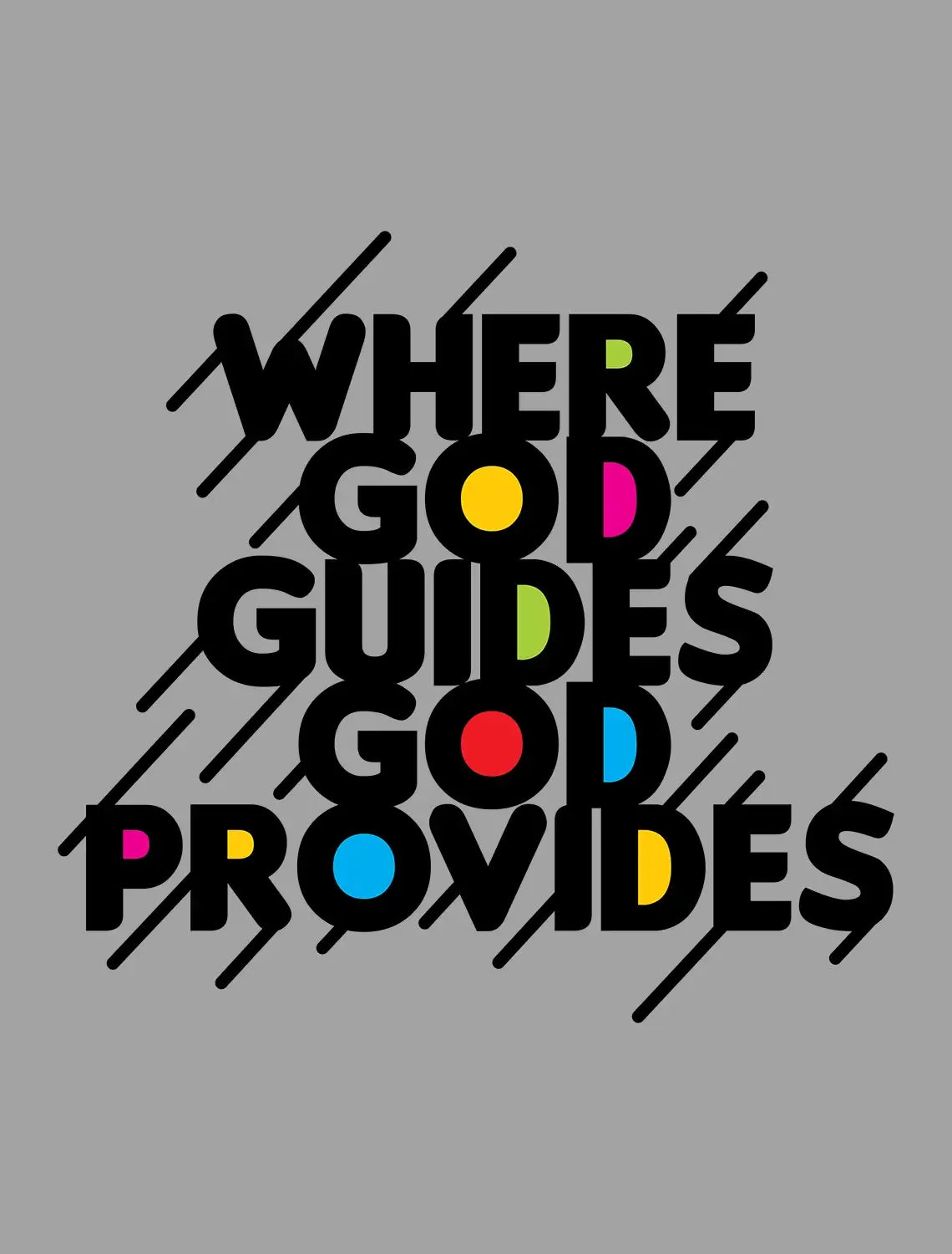 Men's Graphic T-Shirt God Guides God Provides - Bible Religious Limited Edition Short Sleeve Tee-Shirt Vintage Birthday Gift Novelty