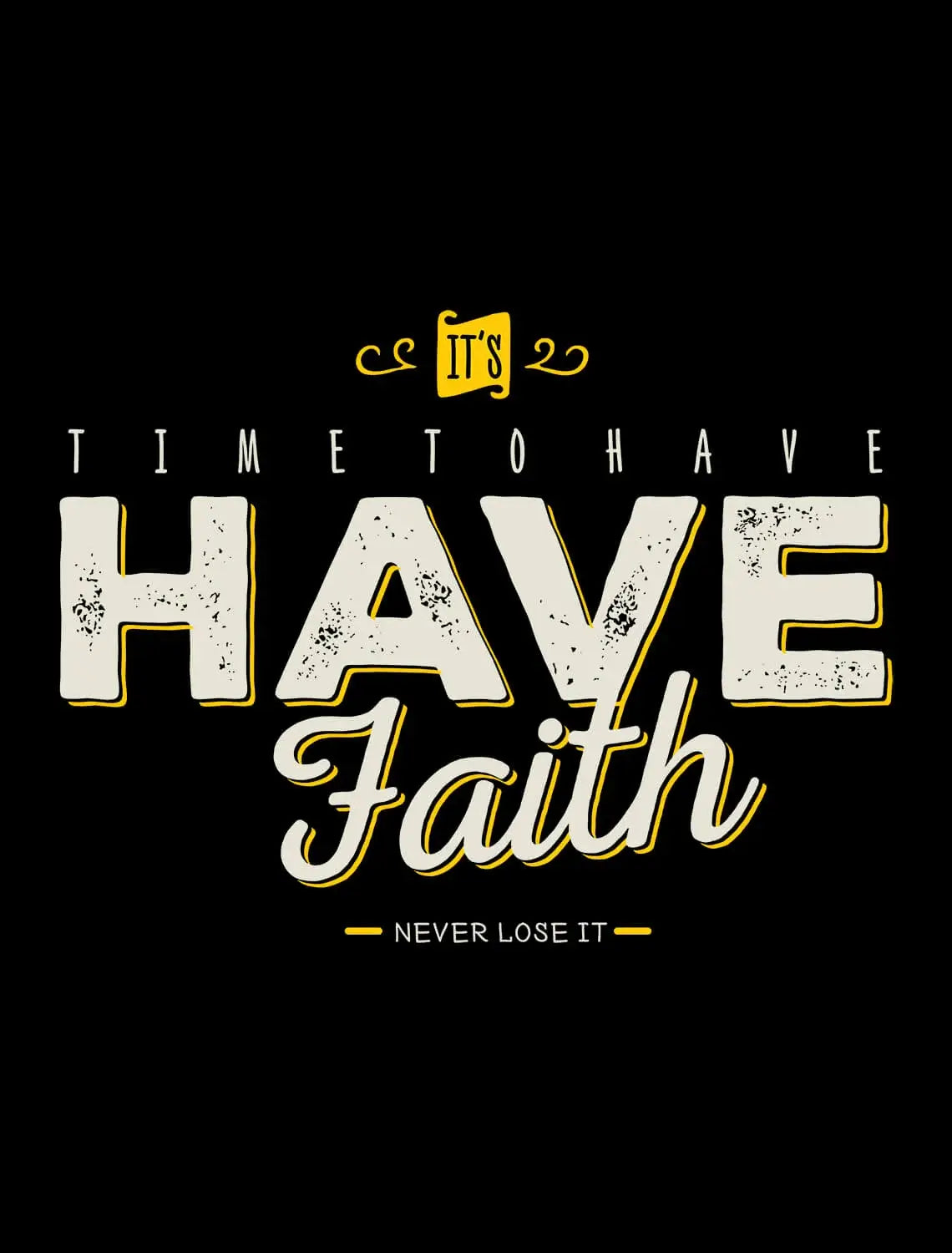 Men's Graphic T-Shirt Organic Time To Have Faith - Christ Bible Religious Limited Edition Short Sleeve Tee-Shirt Vintage Birthday Gift Novelty
