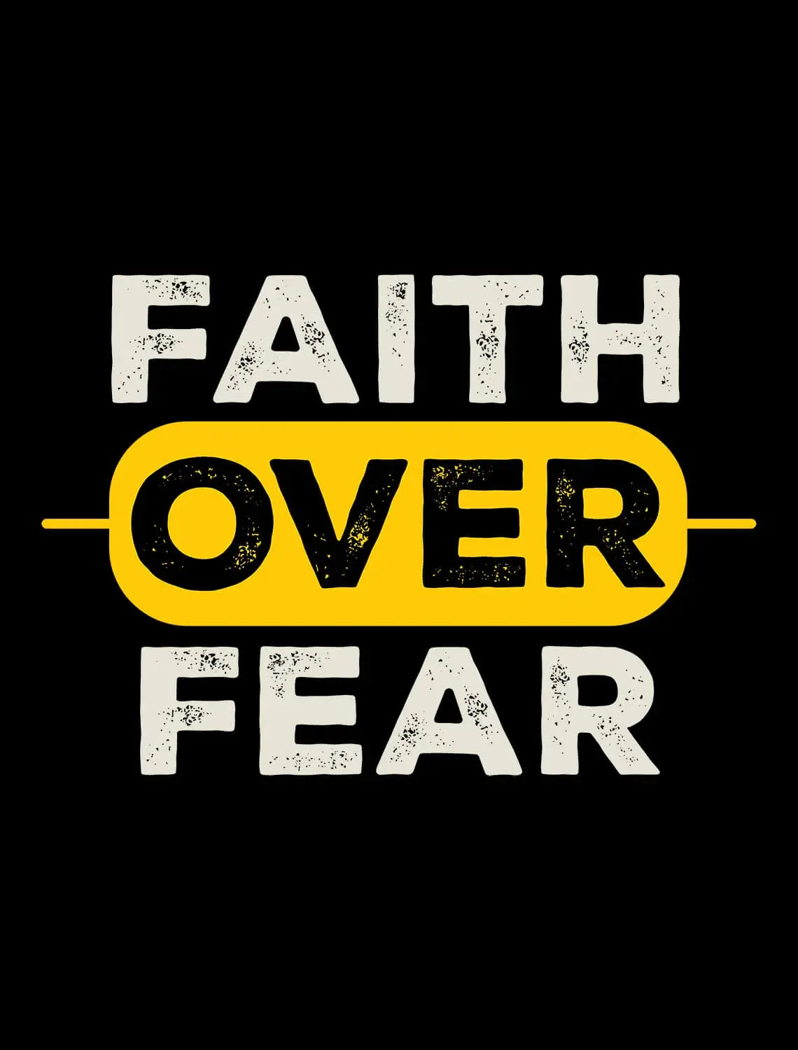Men's Graphic T-Shirt Faith Over Fear - Bible Religious Limited Edition Short Sleeve Tee-Shirt Vintage Birthday Gift Novelty