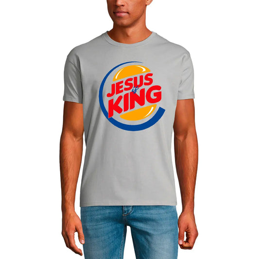 Men's Graphic T-Shirt Jesus Is King - Bible Christian Religious Limited Edition Short Sleeve Tee-Shirt Vintage Birthday Gift Novelty