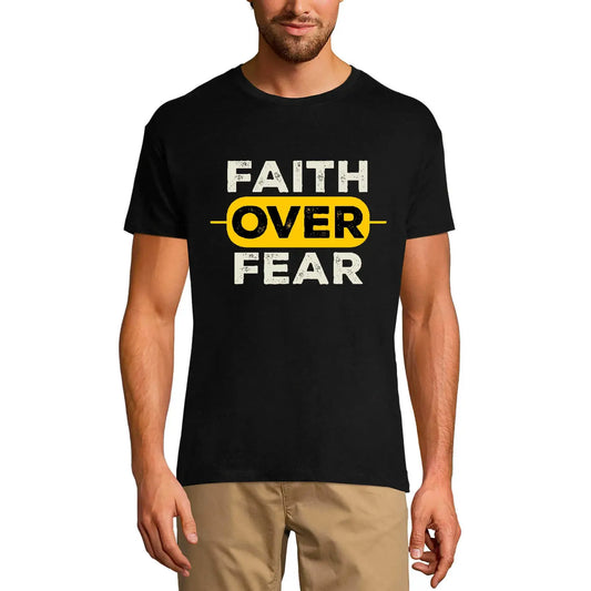Men's Graphic T-Shirt Faith Over Fear - Bible Religious Limited Edition Short Sleeve Tee-Shirt Vintage Birthday Gift Novelty