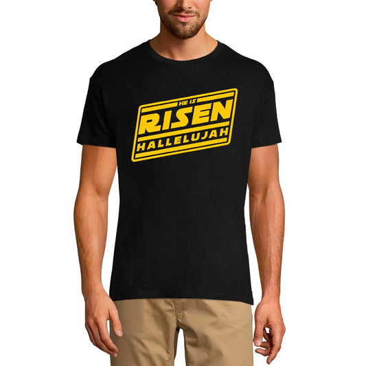 Men's Graphic T-Shirt He Is Risen Hallelujah - Bible Chris Limited Edition Short Sleeve Tee-Shirt Vintage Birthday Gift Novelty