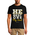 Men's Graphic T-Shirt He Restored My Soul - Jesus Chris Limited Edition Short Sleeve Tee-Shirt Vintage Birthday Gift Novelty