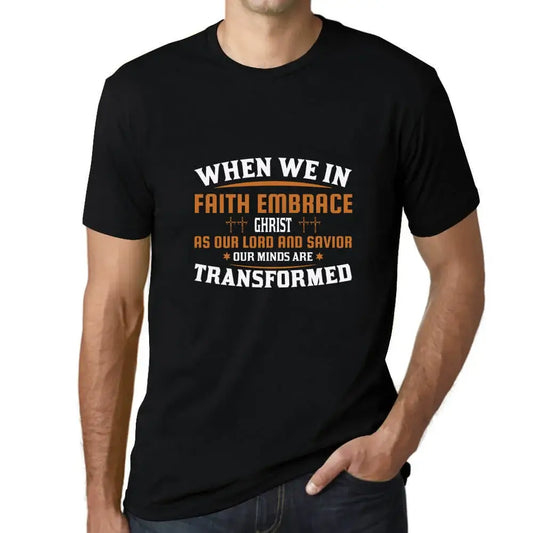 Men's Graphic T-Shirt Our Minds Are Transformed - Christian Religious Limited Edition Short Sleeve Tee-Shirt Vintage Birthday Gift Novelty