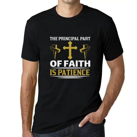 Men's Graphic T-Shirt The Principal Part Of Faith Is Patience - Religious Limited Edition Short Sleeve Tee-Shirt Vintage Birthday Gift Novelty