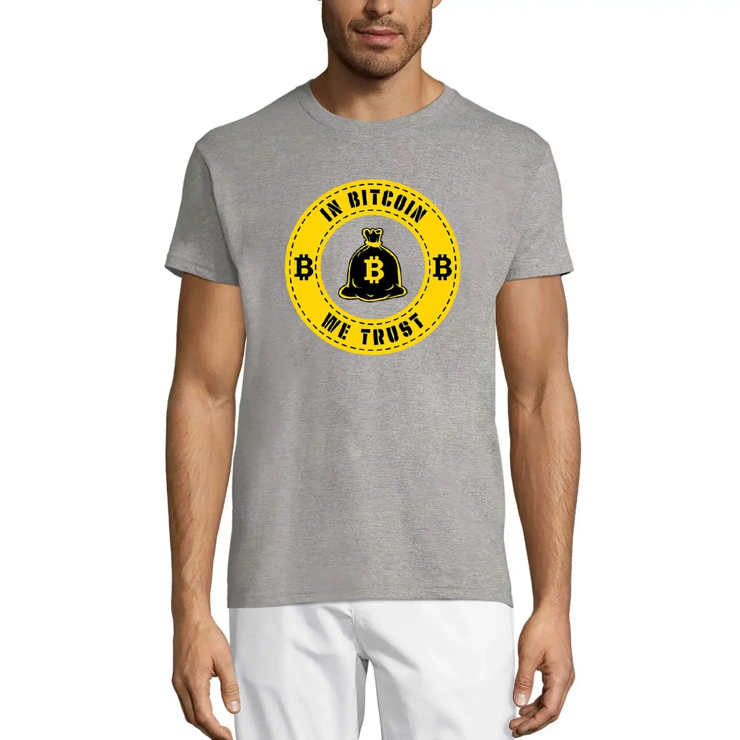 Men's Graphic T-Shirt In Bitcoin We Trust Traders Quote - Crypto Mining Eco-Friendly Limited Edition Short Sleeve Tee-Shirt Vintage Birthday Gift Novelty