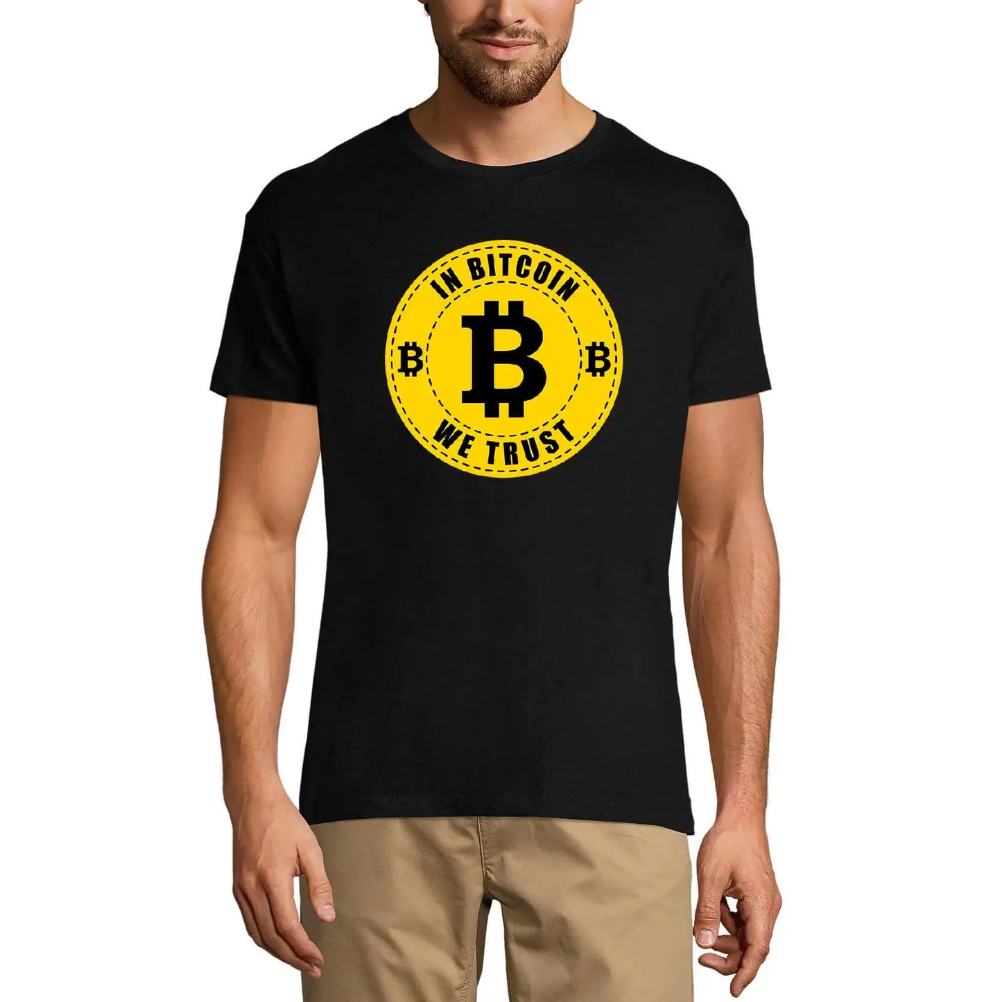 Men's Graphic T-Shirt In Bitcoin We Trust Traders Quote - Crypto Mining Eco-Friendly Limited Edition Short Sleeve Tee-Shirt Vintage Birthday Gift Novelty