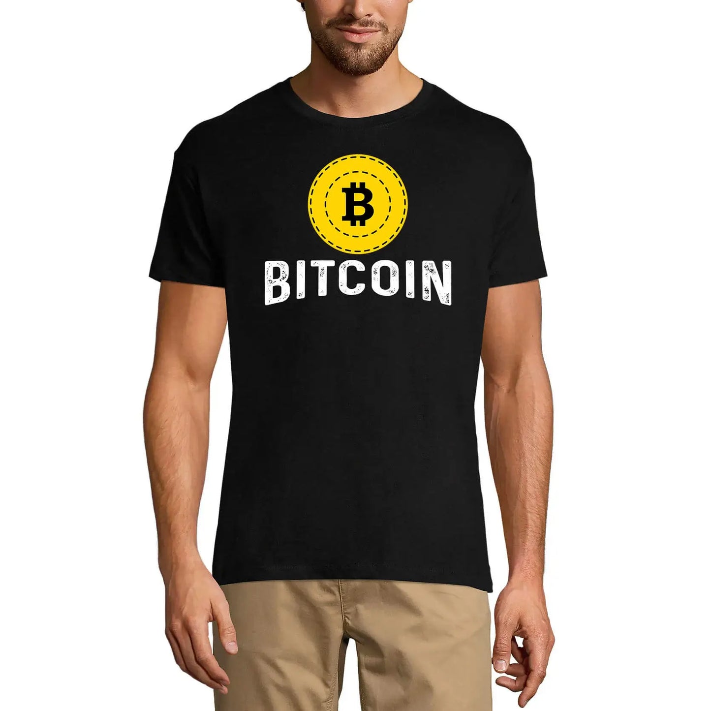 Men's Graphic T-Shirt Bitcoin Cryptocurrency - One Coin Funny - Blockchain Eco-Friendly Limited Edition Short Sleeve Tee-Shirt Vintage Birthday Gift Novelty