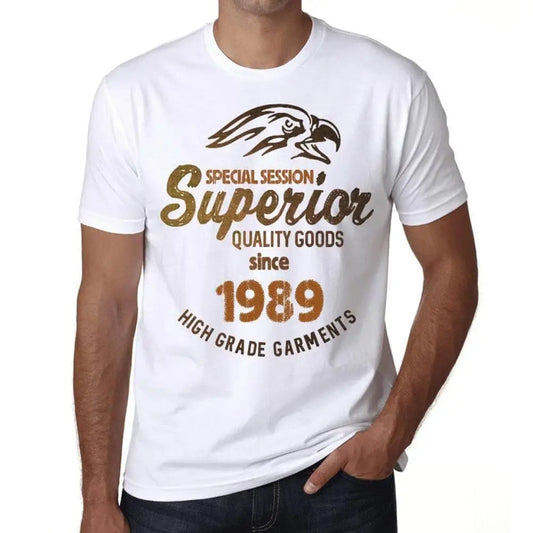 Men's Graphic T-Shirt Special Session Superior Quality Goods Since 1989 35th Birthday Anniversary 35 Year Old Gift 1989 Vintage Eco-Friendly Short Sleeve Novelty Tee