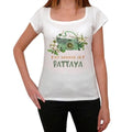Women's Graphic T-Shirt Camera, Flowers, My Summer In Pattaya Ladies Limited Edition Short Sleeve Tee-Shirt Vintage Birthday Gift Novelty