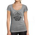 Women's Graphic T-Shirt Stay Wild Limited Edition Short Sleeve Tee-Shirt Vintage Birthday Gift Ladies Novelty