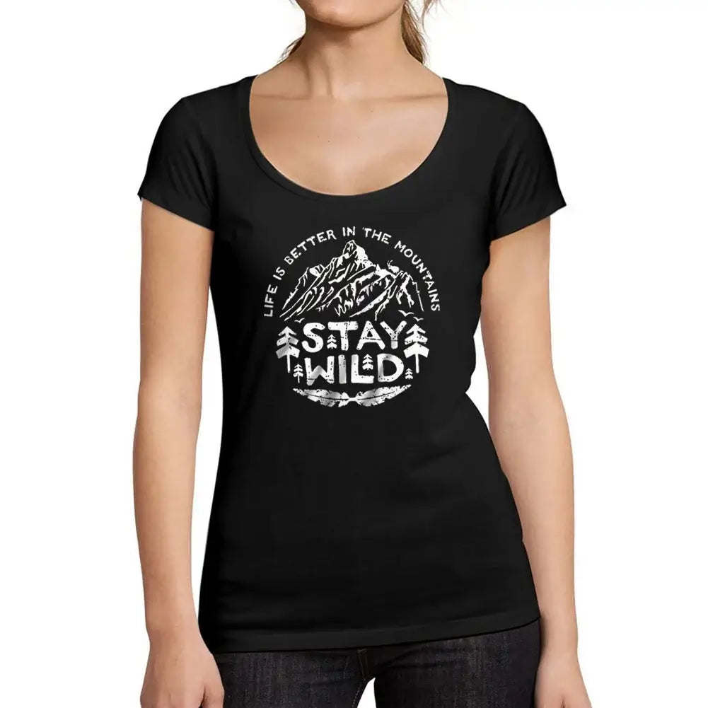 Women's Graphic T-Shirt Stay Wild Limited Edition Short Sleeve Tee-Shirt Vintage Birthday Gift Ladies Novelty