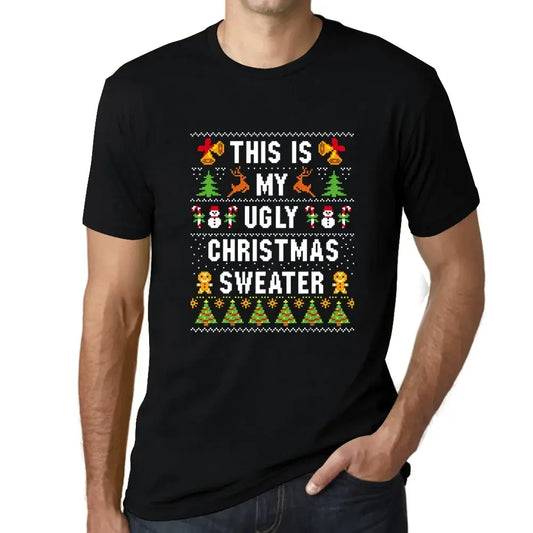 Men's Graphic T-Shirt This Is My Ugly Christmas Sweater Eco-Friendly Limited Edition Short Sleeve Tee-Shirt Vintage Birthday Gift Novelty