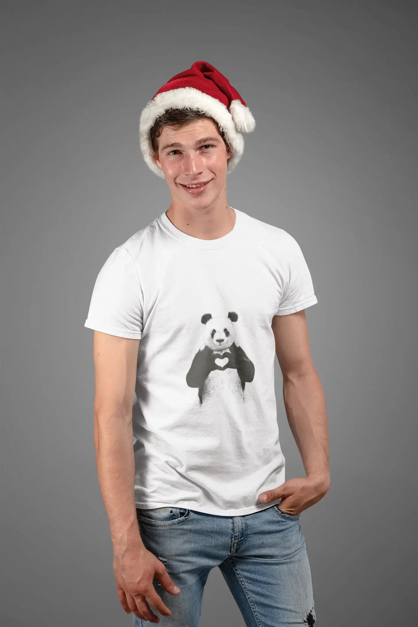 Panda 2, T-Shirt Homme,t shirt cadeau Col Rond 00223
