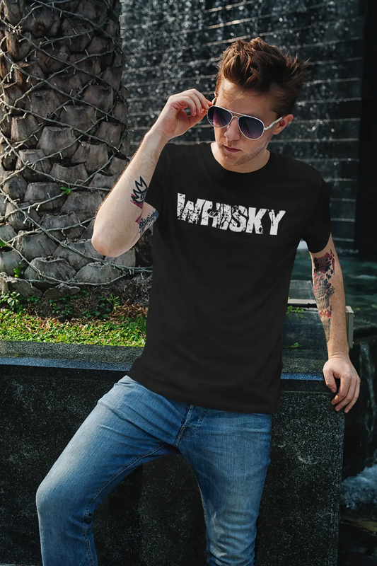 whisky ,Men's Short Sleeve Round Neck T-shirt 00004