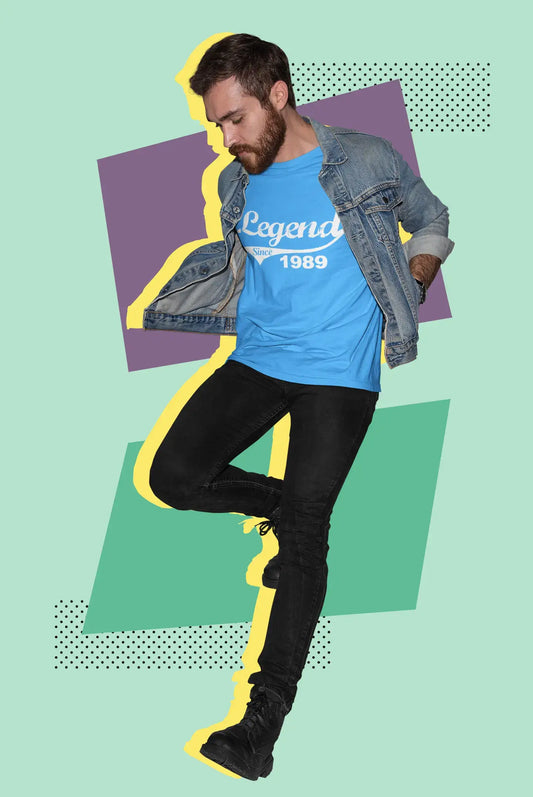 1989,cadeaux d'anniversaire pour lui,t-shirts d'anniversaire, T-shirt <span>à manches courtes</span> <span>et col rond</span> <span>homme</span> 00128