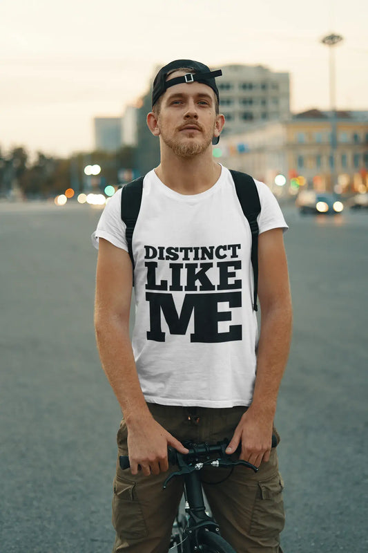 DISTINCT, Like Me, White, Men's Short Sleeve Round Neck T-shirt 00051