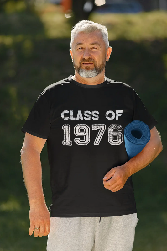 1976, Klasse, schwarz, Herren-Kurzarm-Rundhals-T-Shirt 00103