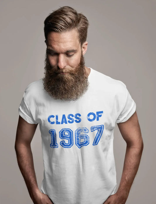 1967, Classe de, blanc, T-shirt à manches courtes et col rond homme 00094