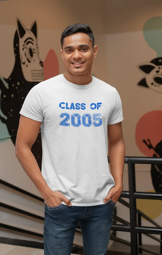 2005, Klasse, weiß, Herren-Kurzarm-Rundhals-T-Shirt 00094