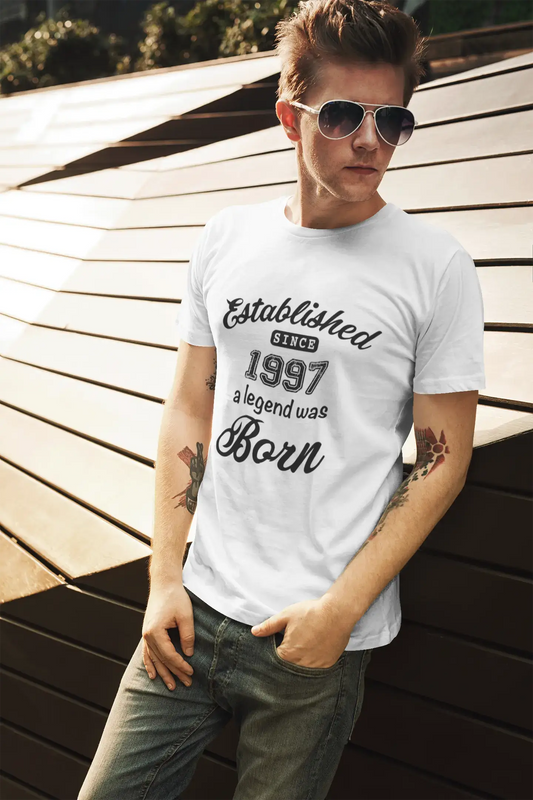 Established since 1997, Men's Short Sleeve Round Neck T-shirt 00095