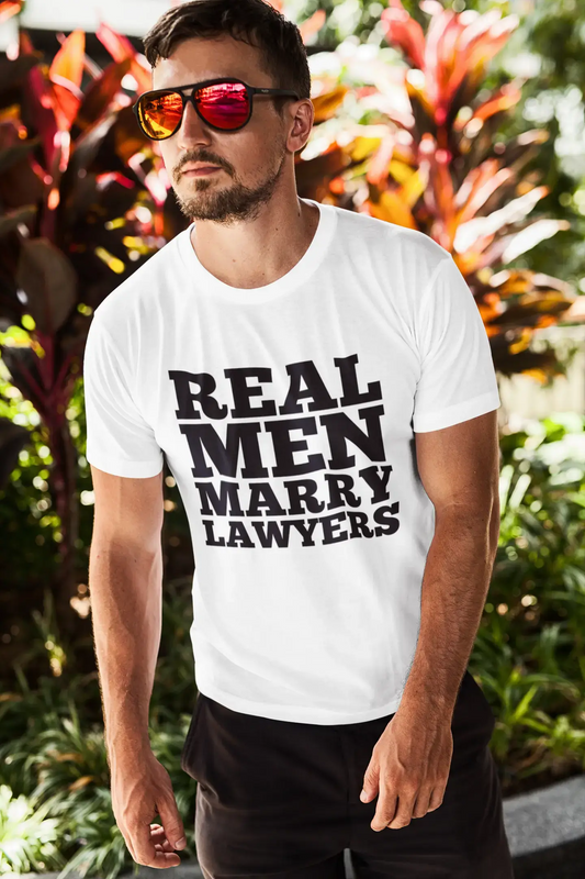 Echte Männer heiraten Anwälte, kurzärmeliges Herren-T-Shirt mit Rundhalsausschnitt