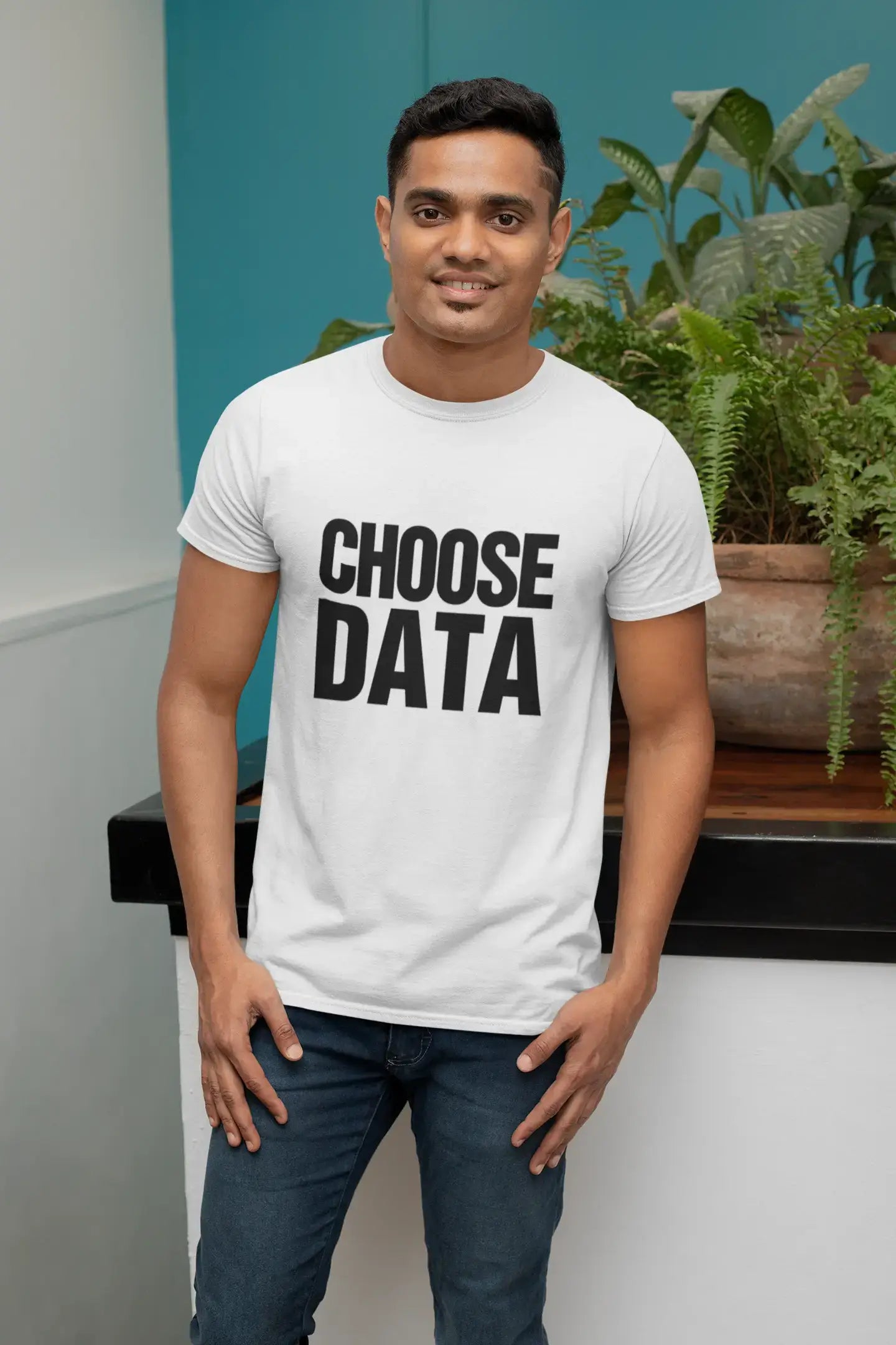 Choose Data, T-Shirt, Men's White Tshirt, Gift T-Shirt 00061