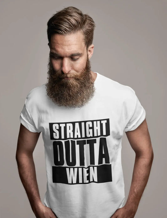 Straight Outta Wien, Herren Kurzarm-Rundhals-T-Shirt 00027