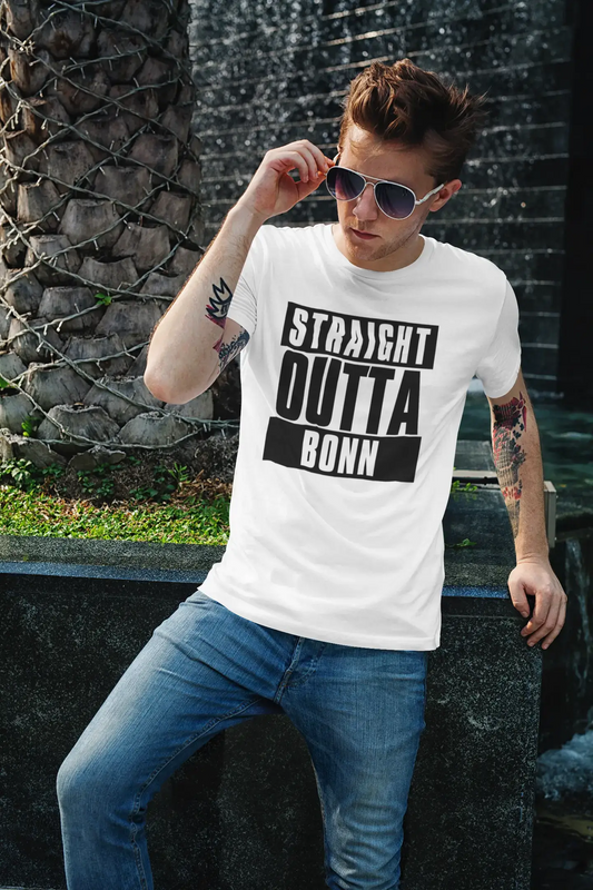 Straight Outta Bonn, Men's Short Sleeve Round Neck T-shirt 00027