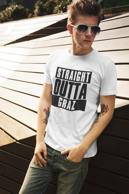 Straight Outta Graz, Men's Short Sleeve Round Neck T-shirt 00027
