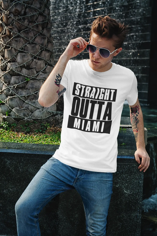 Straight Outta Miami, Men's Short Sleeve Round Neck T-shirt 00027