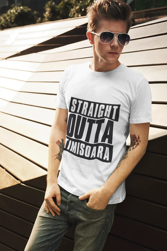 Straight Outta Timisoara, Herren-Kurzarm-Rundhals-T-Shirt 00027