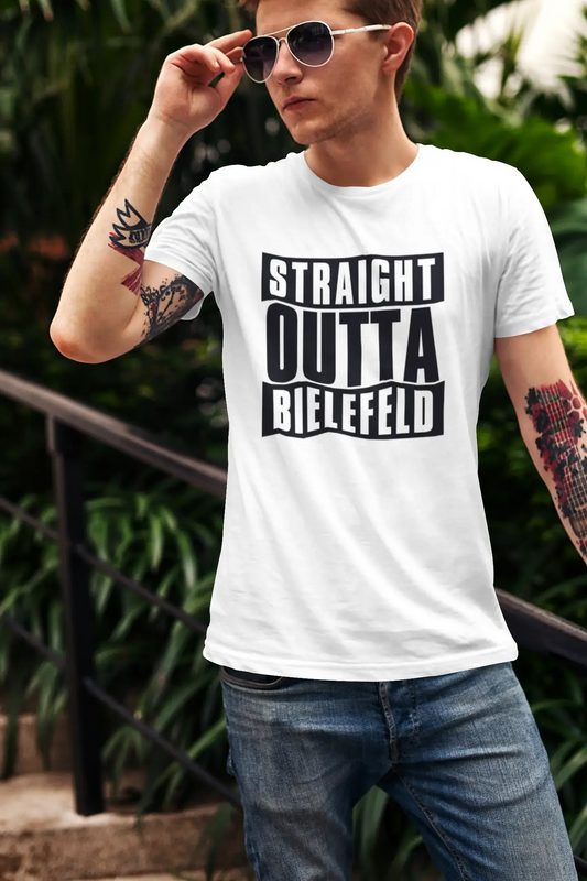 Straight Outta Bielefeld, t Shirt Homme, t Shirt Straight Outta, Cadeau Homme