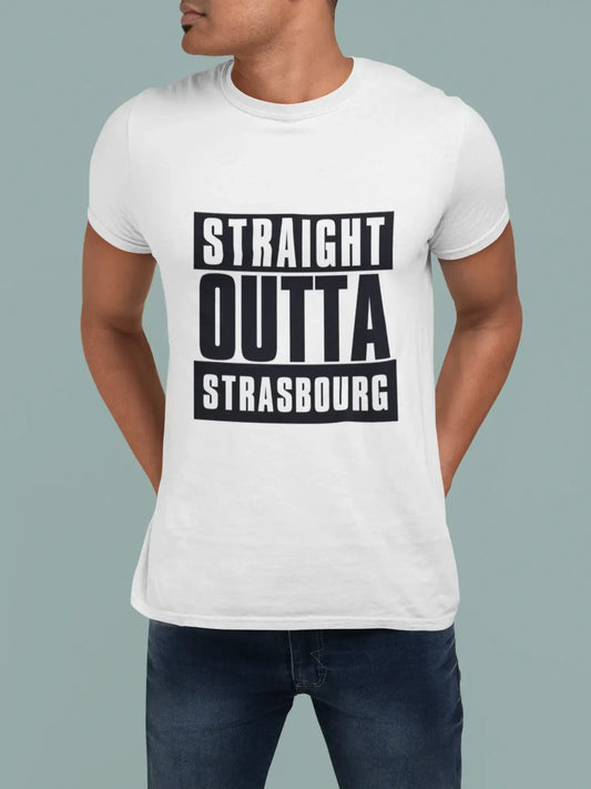 Straight Outta Strasbourg, Men's Short Sleeve Round Neck T-shirt 00027