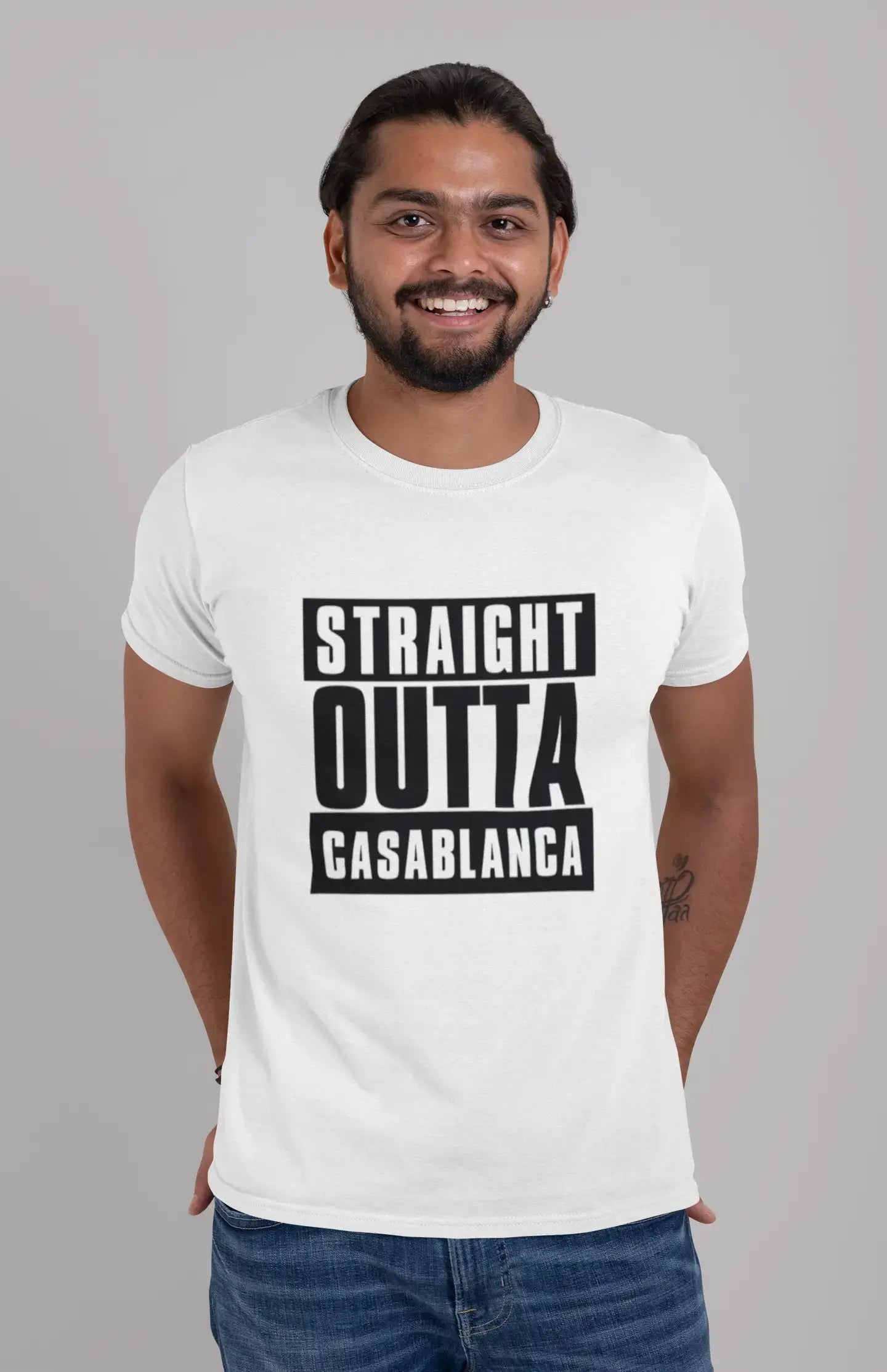 Straight Outta Casablanca, t Shirt Homme, t Shirt Straight Outta, Cadeau Homme