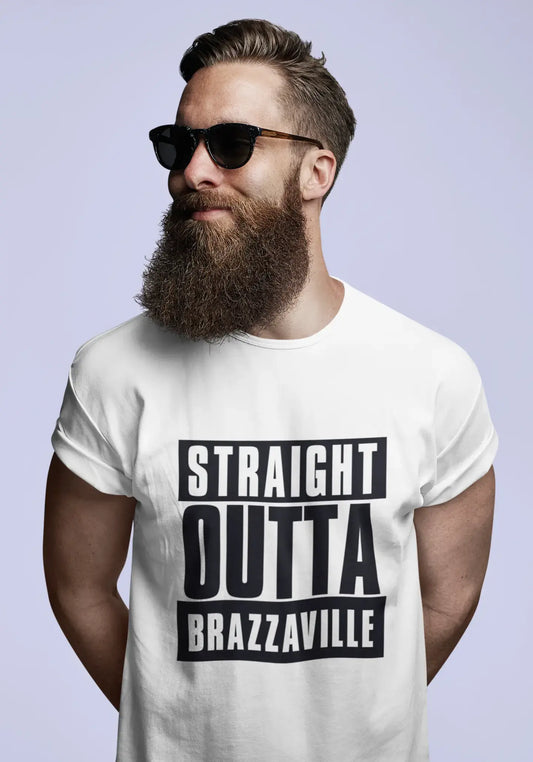 Straight Outta Brazzaville, Men's Short Sleeve Round Neck T-shirt 00027