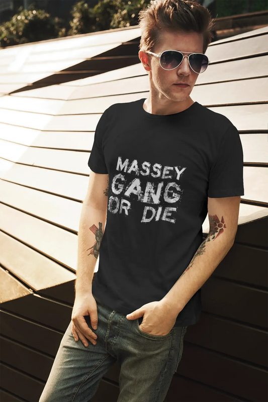 MASSEY Family Gang T-Shirt, Herren T-Shirt, schwarzes T-Shirt, Geschenk-T-Shirt 00033