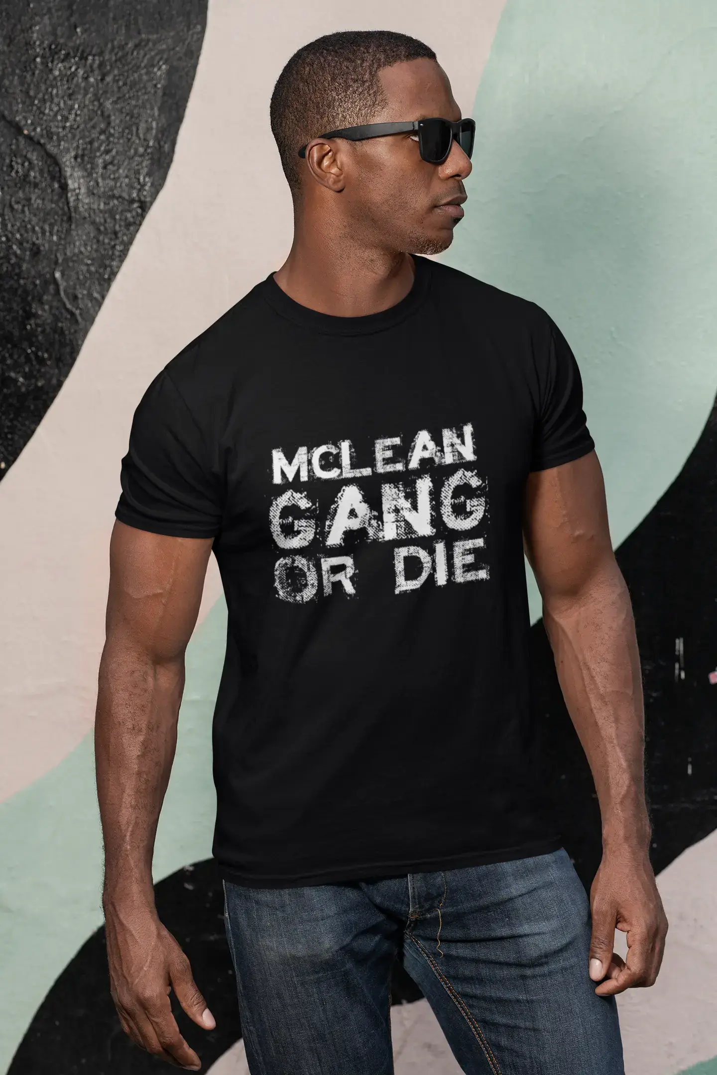 MCLEAN Family Gang T-Shirt, Herren T-Shirt, schwarzes T-Shirt, Geschenk-T-Shirt 00033