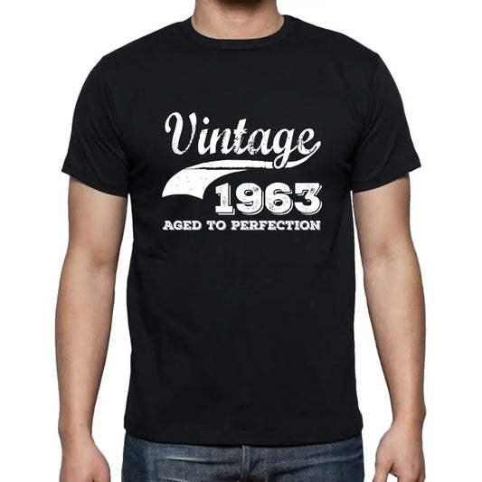 Men's Graphic T-Shirt Aged To Perfection 1963 61st Birthday Anniversary 61 Year Old Gift 1963 Vintage Eco-Friendly Short Sleeve Novelty Tee