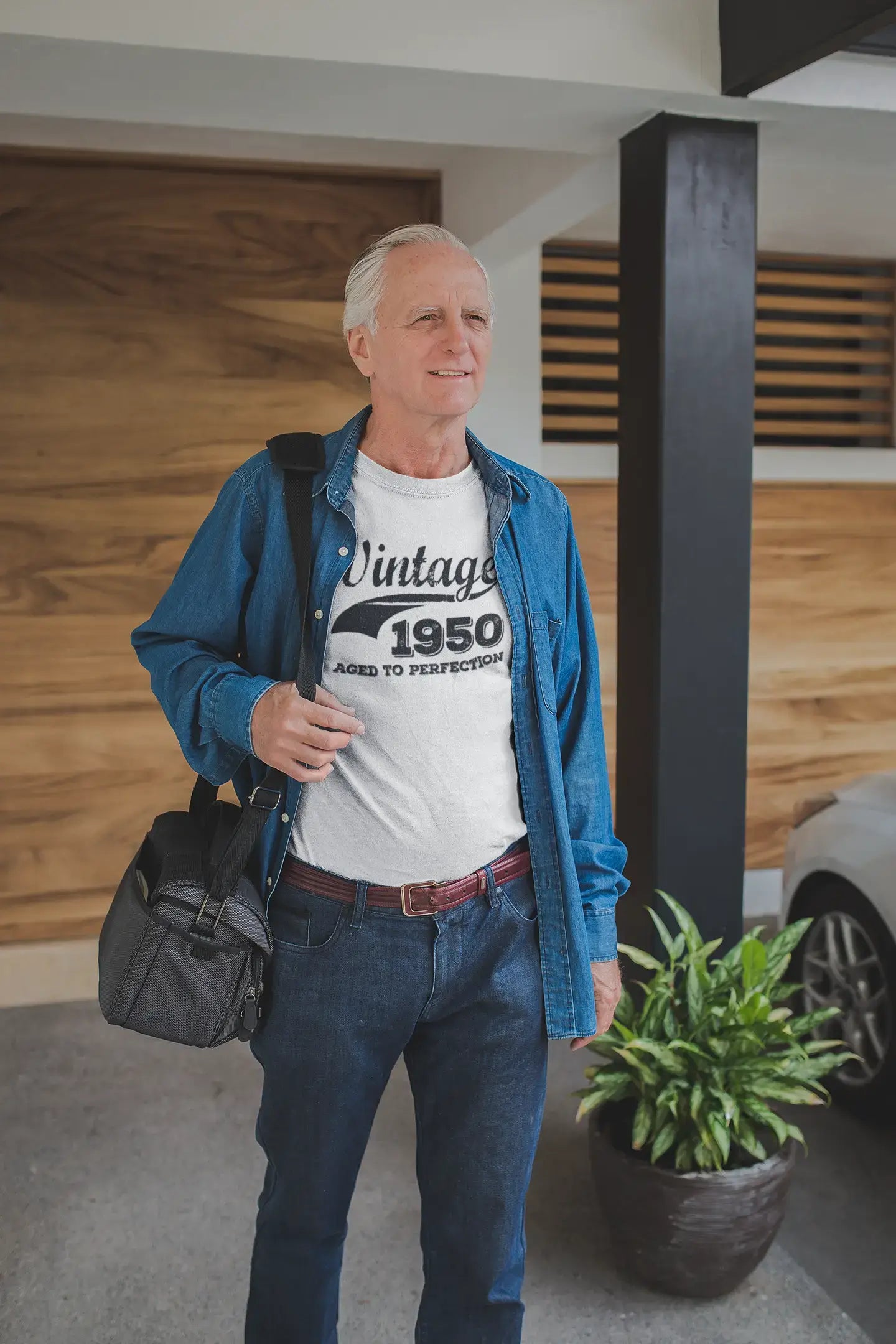 Homme Tee Vintage T Shirt Vintage Aged to Perfection 1950