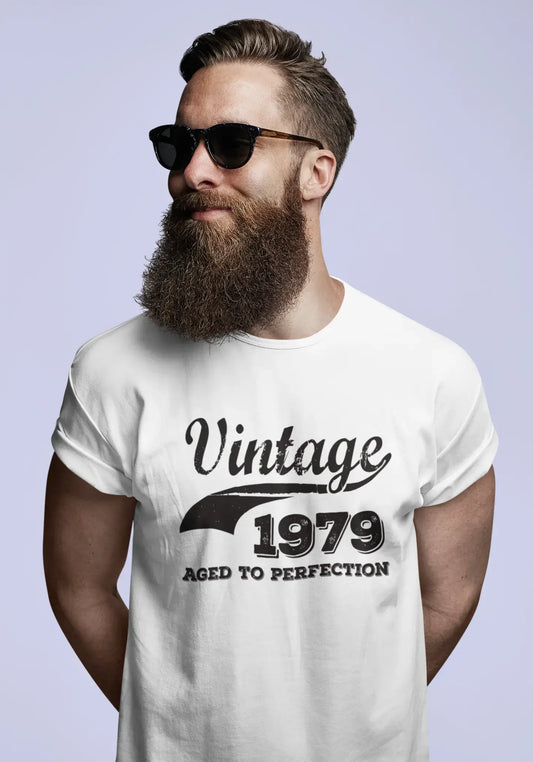 Homme Tee Vintage T Shirt Vintage Aged to Perfection 1979
