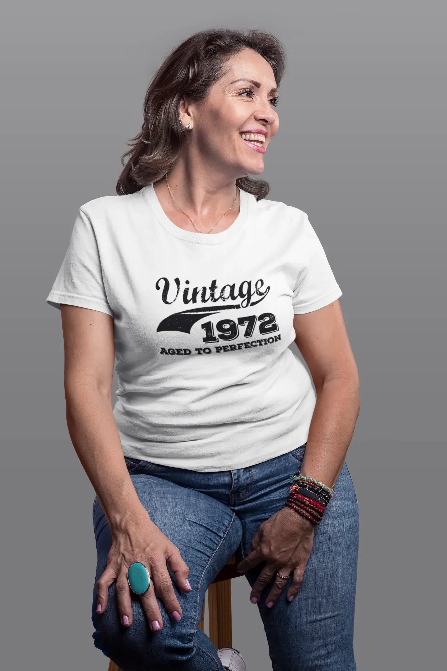 Femme Tee Vintage T Shirt Vintage Aged to Perfection 1972