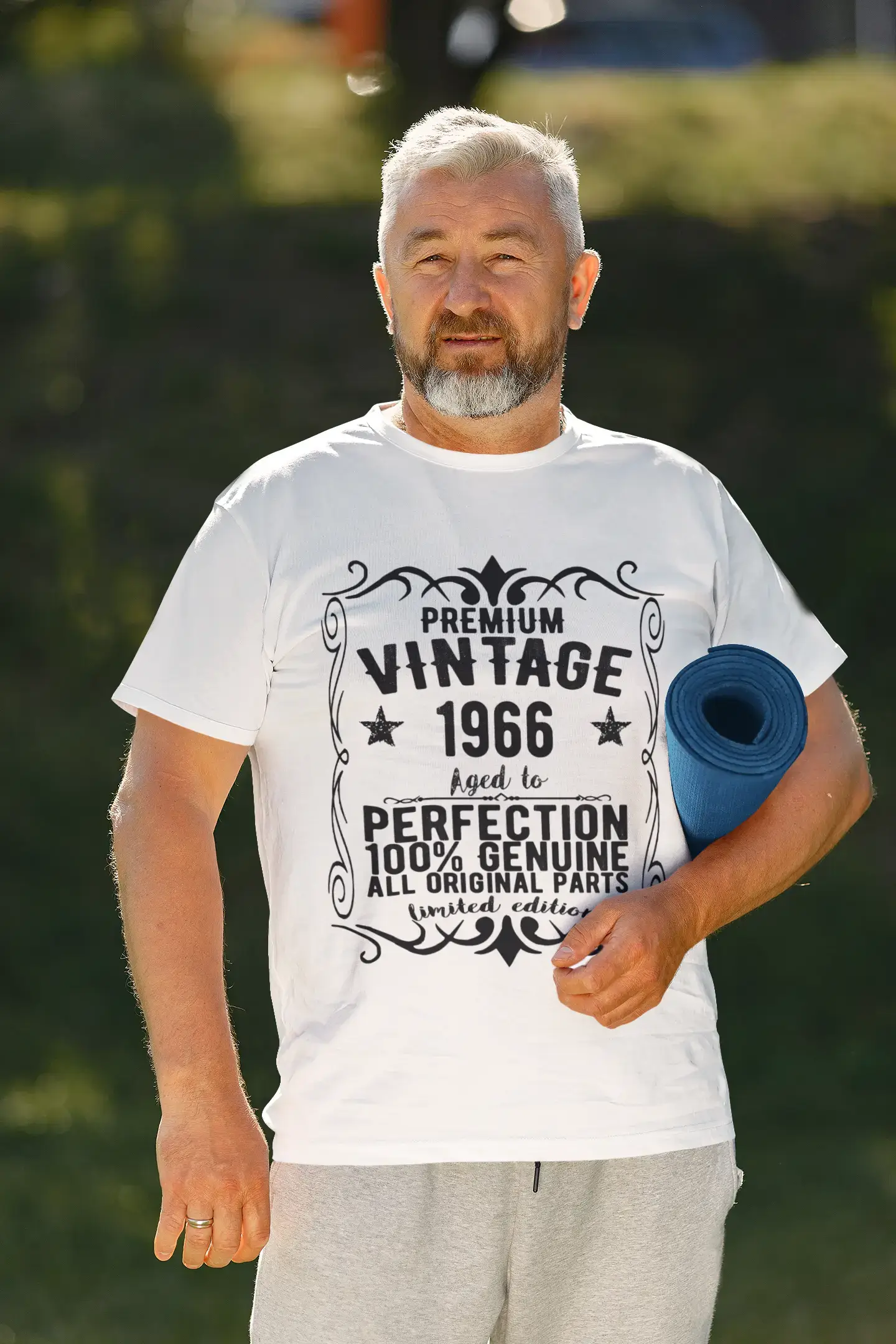 Premium Vintage Year 1966, White, Men's Short Sleeve Round Neck T-shirt, gift t-shirt 00349