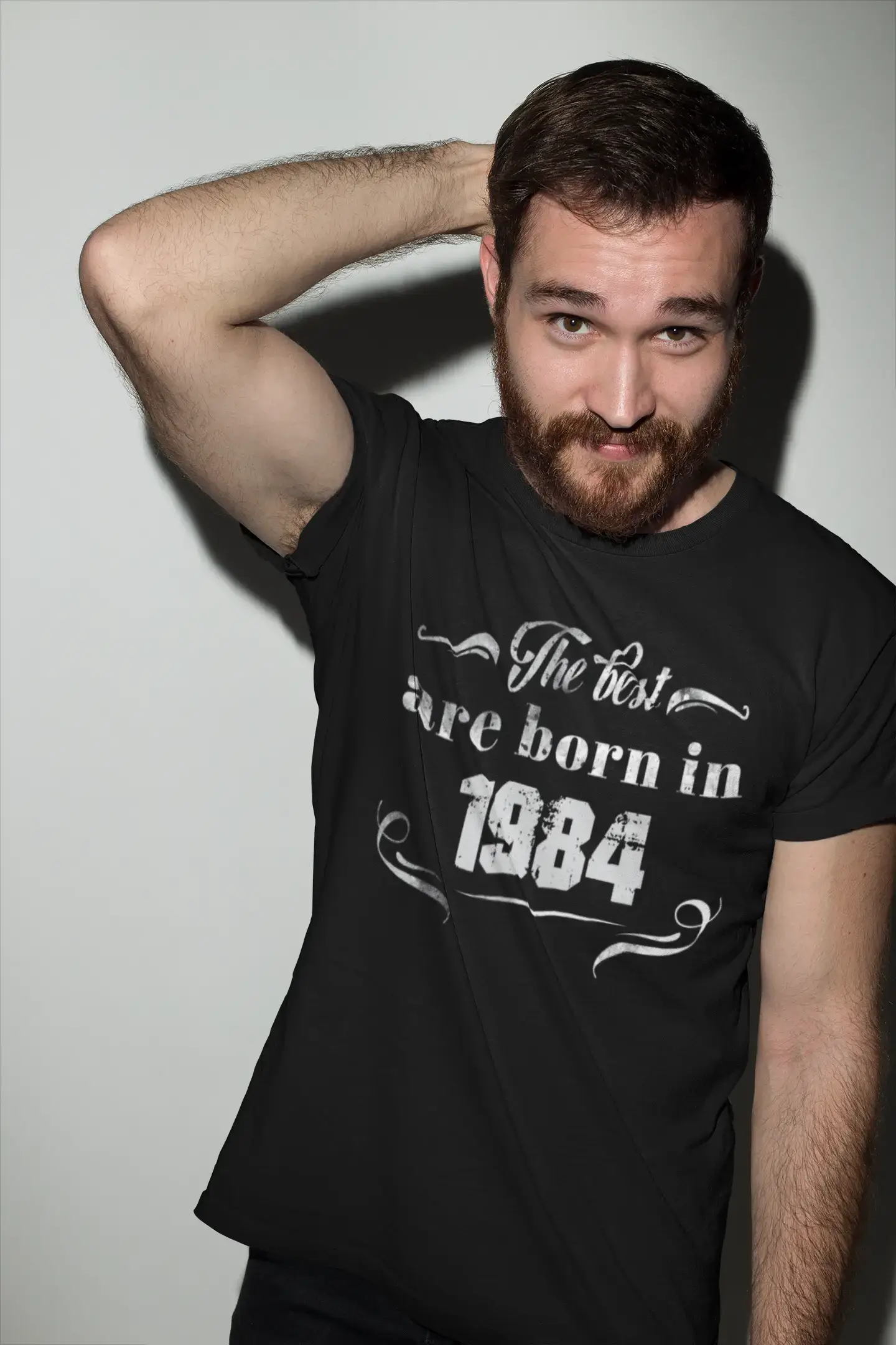 The Best are Born in 1984 Men's T-shirt Black Birthday Gift 00397