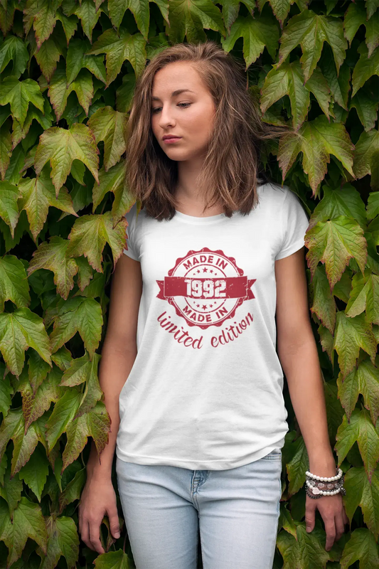 Made in 1992 Limited Edition Women's T-shirt White Birthday Gift 00425