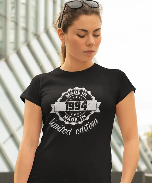 Made in 1994 Limited Edition Women's T-shirt Black Birthday Gift 00426